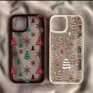 Festive Christmas Tree and Gingerbread Phone Case Set